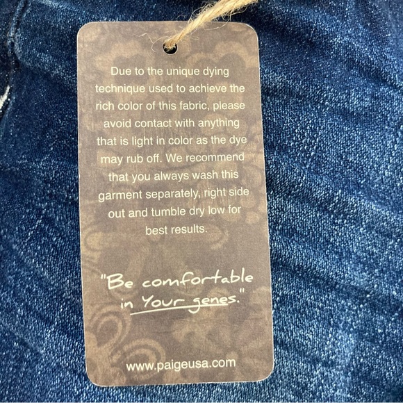 NWT Paige Hollywood hills bootcut jeans size 24 - Picture 6 of 7